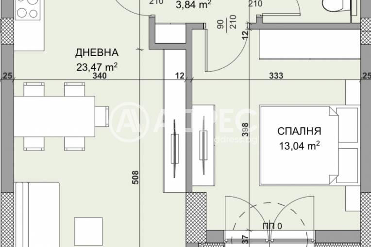 Двустаен апартамент, Варна, Кайсиева градина, 681119, Снимка 2