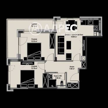 Тристаен апартамент, София, Витоша, 691119, Снимка 1