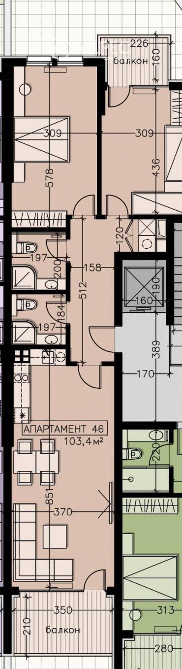 Тристаен апартамент, София, Манастирски ливади - изток, 655120, Снимка 1