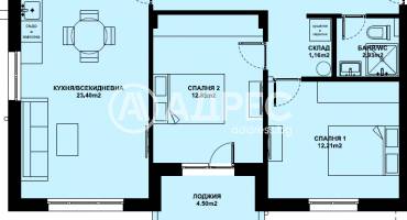 Тристаен апартамент, Благоевград, Изгрев, 674123, Снимка 1