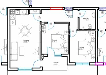 Тристаен апартамент, Варна, м-ст Пчелина, 651124, Снимка 1