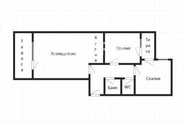 Тристаен апартамент, Бургас, Хоризонт, 687127, Снимка 1