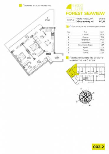 Тристаен апартамент, Варна, к.к. Чайка, 631130, Снимка 1