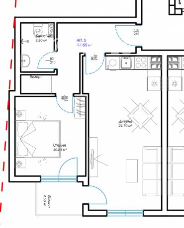 Двустаен апартамент, Варна, м-ст Пчелина, 667130, Снимка 1