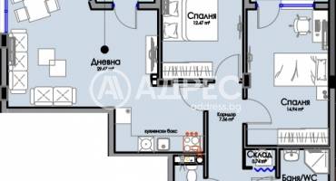 Тристаен апартамент, Бургас, Хоризонт, 681131, Снимка 3