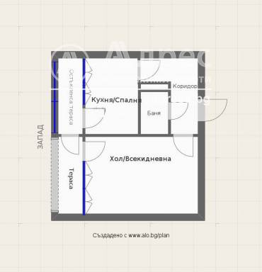 Едностаен апартамент, Ямбол, Граф Игнатиев, 594132, Снимка 1