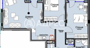 Тристаен апартамент, Бургас, Хоризонт, 681133, Снимка 3