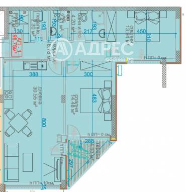 Тристаен апартамент, Варна, Виница, 687133, Снимка 1