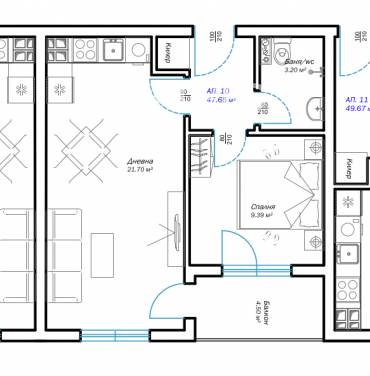Двустаен апартамент, Варна, м-ст Пчелина, 667134, Снимка 1