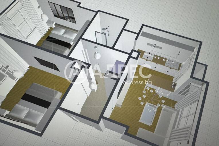 Тристаен апартамент, Хасково, Център, 671134, Снимка 13