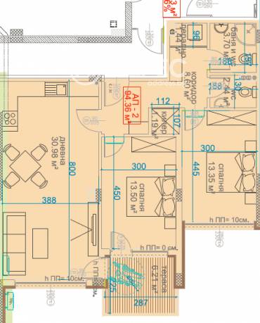 Тристаен апартамент, Варна, Виница, 687135, Снимка 1