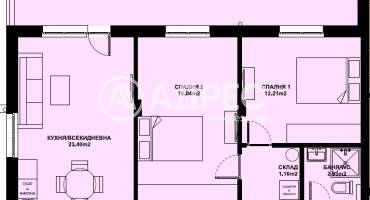 Тристаен апартамент, Благоевград, Изгрев, 674138, Снимка 1