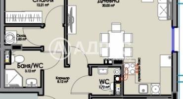 Тристаен апартамент, Бургас, Хоризонт, 681138, Снимка 3