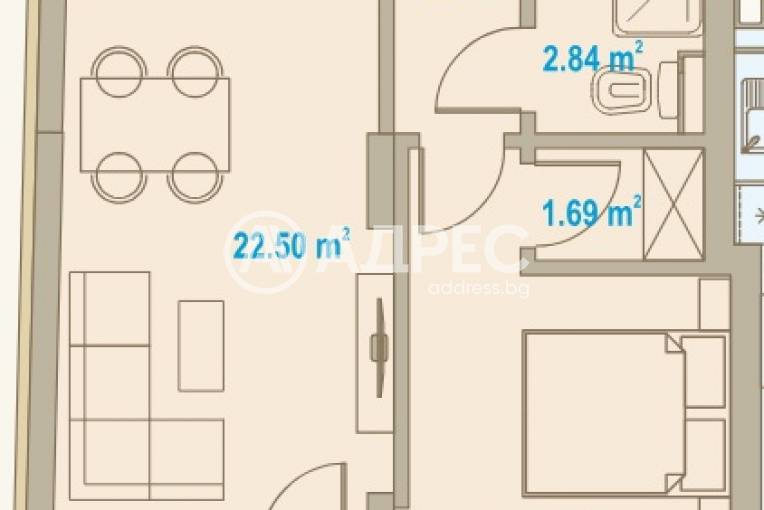 Двустаен апартамент, София, Център, 685138, Снимка 1