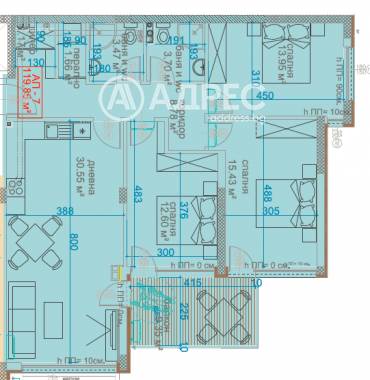 Многостаен апартамент, Варна, Виница, 687139, Снимка 1