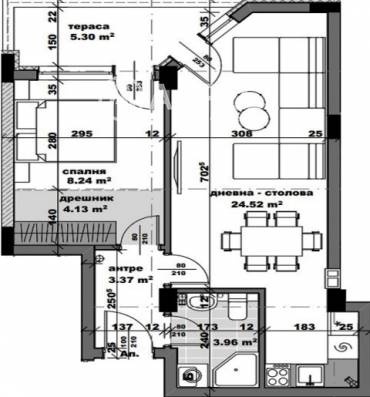 Двустаен апартамент, Стара Загора, Три чучура-север, 672140, Снимка 1
