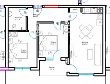 Тристаен апартамент, Варна, м-ст Пчелина, 651141, Снимка 1