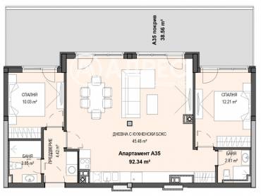 Тристаен апартамент, София, Кръстова вада, 652142, Снимка 1