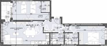 Тристаен апартамент, Пловдив, Тракия, 664143, Снимка 1