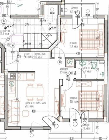 Тристаен апартамент, Варна, Лятно кино Тракия, 679146, Снимка 1