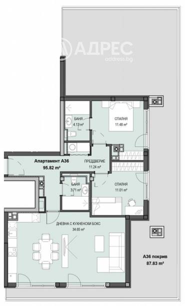 Тристаен апартамент, София, Кръстова вада, 652148, Снимка 1