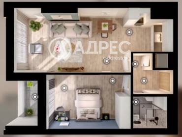 Двустаен апартамент, София, Дружба 1, 698148, Снимка 1