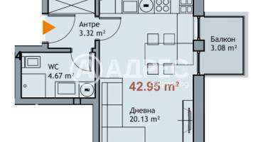 Едностаен апартамент, Варна, к.к. Чайка, 682149, Снимка 4