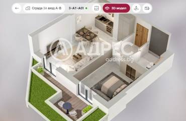 Двустаен апартамент, София, Манастирски ливади - изток, 703150, Снимка 1