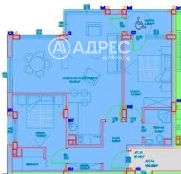 Тристаен апартамент, Бургас, Славейков, 679151, Снимка 1