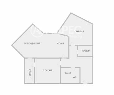 Тристаен апартамент, Варна, к.к. Чайка, 670152, Снимка 1