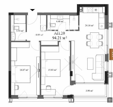 Тристаен апартамент, София, Овча купел 1, 644153, Снимка 1