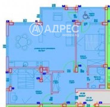 Тристаен апартамент, Бургас, Славейков, 679156, Снимка 1