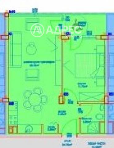 Двустаен апартамент, Бургас, Славейков, 679157, Снимка 1
