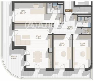 Многостаен апартамент, Пловдив, Център, 667159, Снимка 1