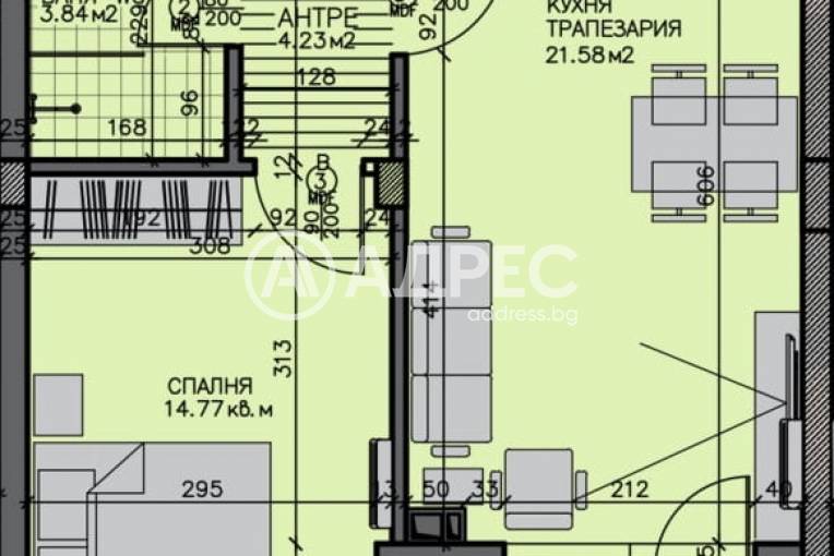Двустаен апартамент, Бургас, Зорница, 681159, Снимка 3