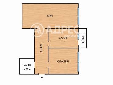 Двустаен апартамент, Казанлък, Изток, 702159, Снимка 1