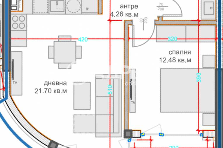 Тристаен апартамент, Варна, Трошево, 698160, Снимка 8