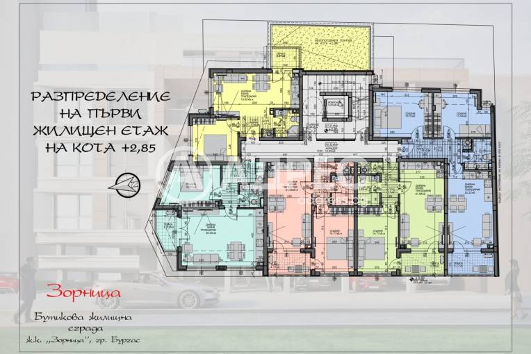 Двустаен апартамент, Бургас, Зорница, 681162, Снимка 4