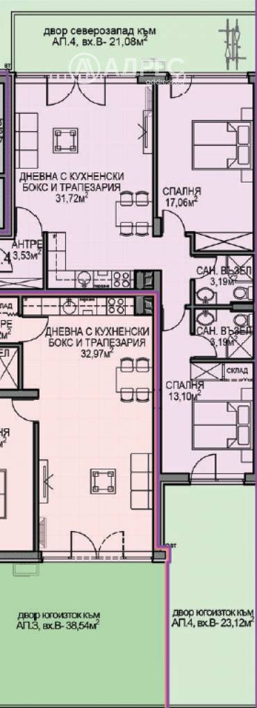 Тристаен апартамент, София, Обеля 2, 687162, Снимка 1