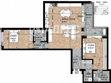 Тристаен апартамент, София, Кръстова вада, 677163, Снимка 1