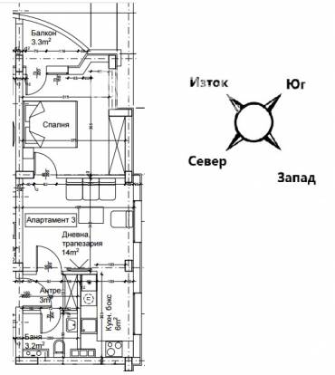 Двустаен апартамент, София, Люлин 2, 653165, Снимка 1