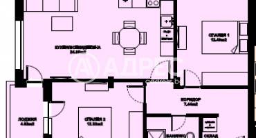 Тристаен апартамент, Благоевград, Изгрев, 674166, Снимка 1