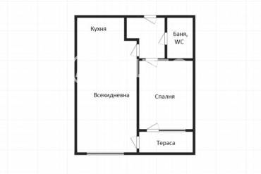 Двустаен апартамент, Бургас, Меден рудник - зона Д, 688168, Снимка 1