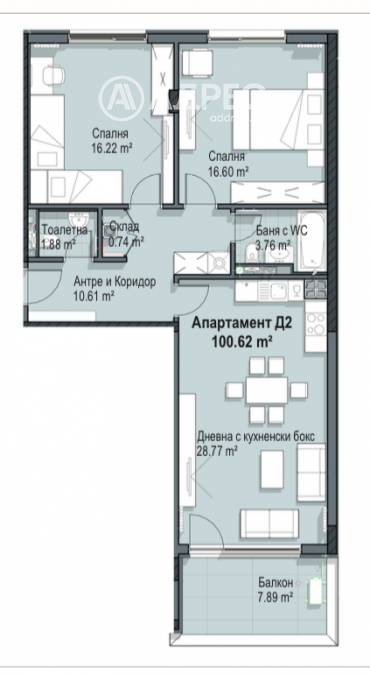 Тристаен апартамент, София, Кръстова вада, 662170, Снимка 1