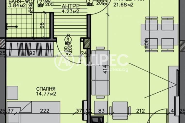 Двустаен апартамент, Бургас, Зорница, 681170, Снимка 3