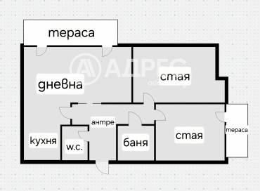 Тристаен апартамент, София, Редута, 669171, Снимка 1