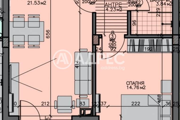 Двустаен апартамент, Бургас, Зорница, 681171, Снимка 3