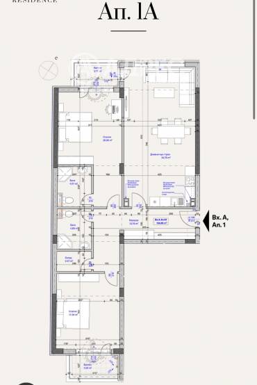 Тристаен апартамент, София, Лагера, 686171, Снимка 1