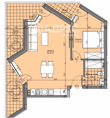 Двустаен апартамент, Пловдив, Христо Смирненски, 666172, Снимка 1