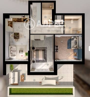 Тристаен апартамент, София, Манастирски ливади - изток, 671173, Снимка 1